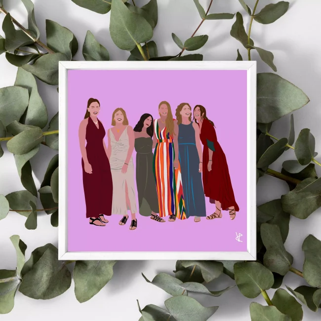 Grafichette - 6 ragazze che sorridono