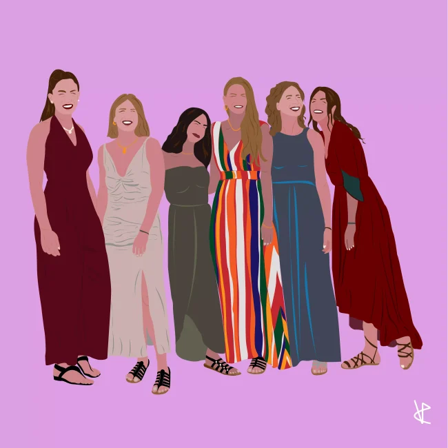Grafichette - 6 ragazze che sorridono